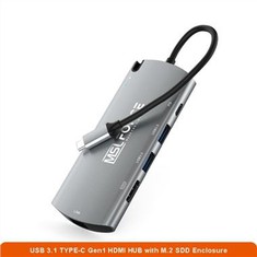 M.2 SDD-kotelo NVME PCIE Gen3 USB C HUB